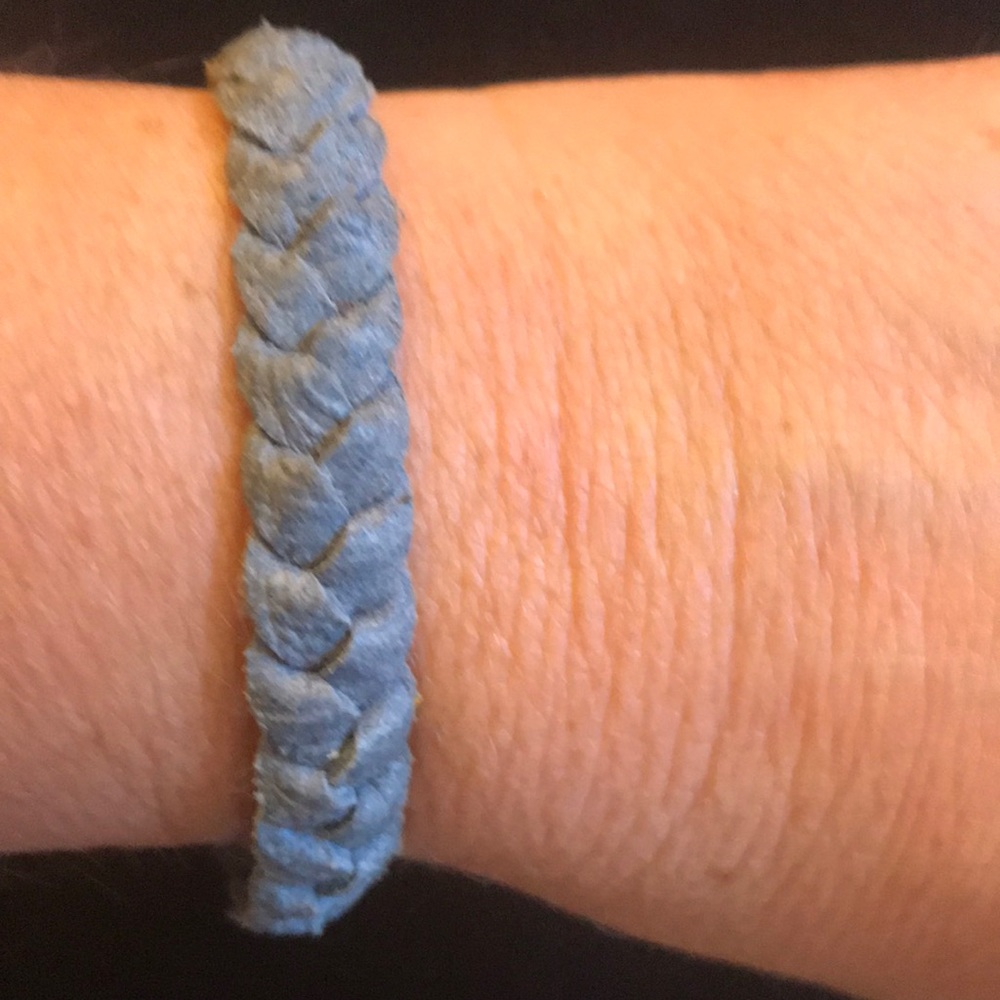 🎁 3/$15 - Blue Leather Braided Bracelet